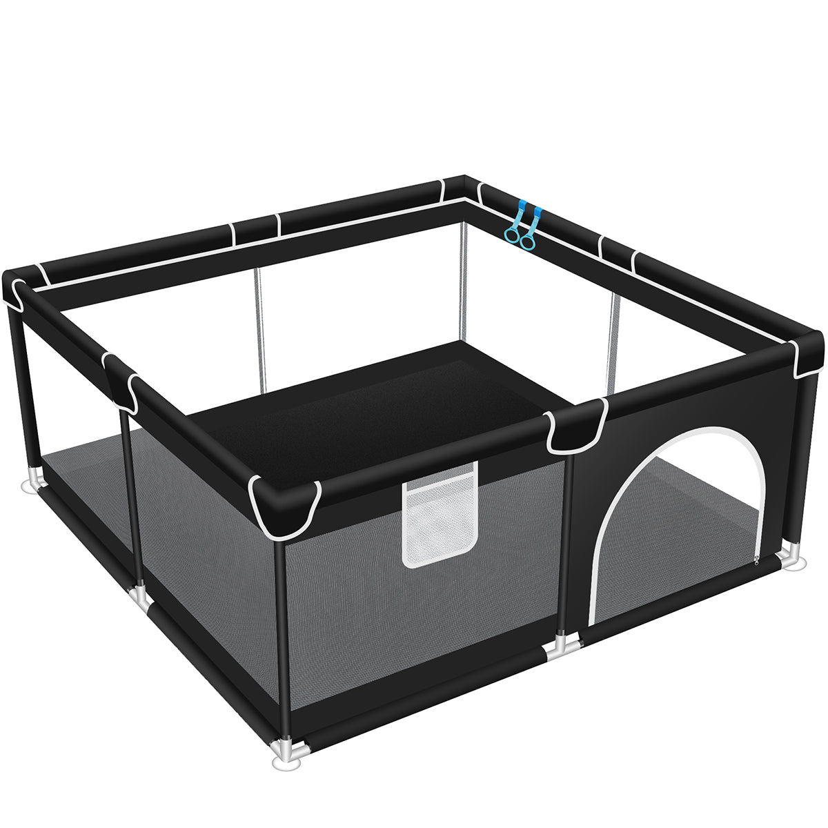 Baby Playpen,HDJ 47 x 47inch Large Baby Playard with Anti-Slip Base and Pull Rings,Kids Activity Center for Boys and Girls