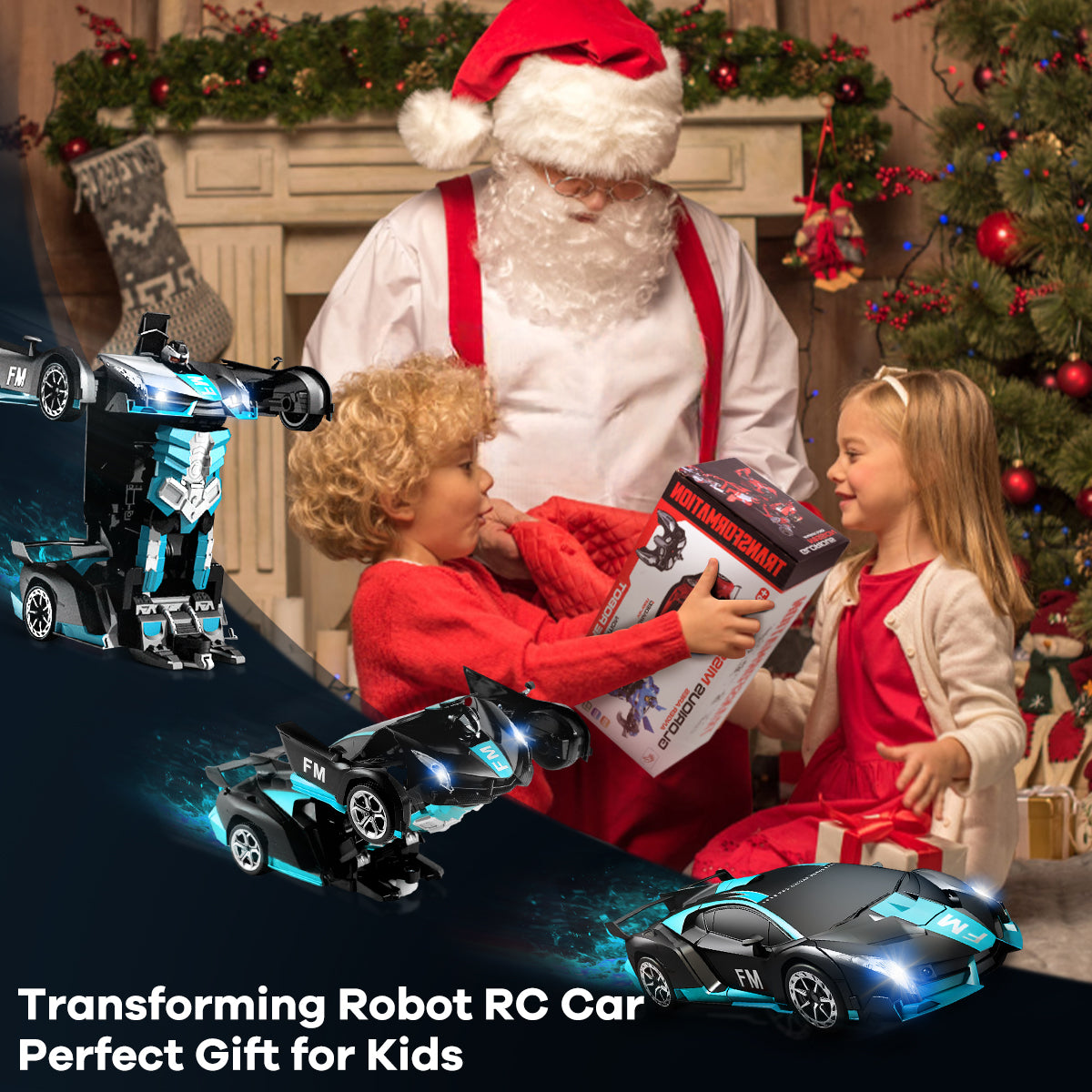 Remote Control Car,HDJ RC Cars One-Button Transforming, 360° Rotation Drifting, 1:18 Toy Gift for Kids,4-8 Years Old Boys/Girls