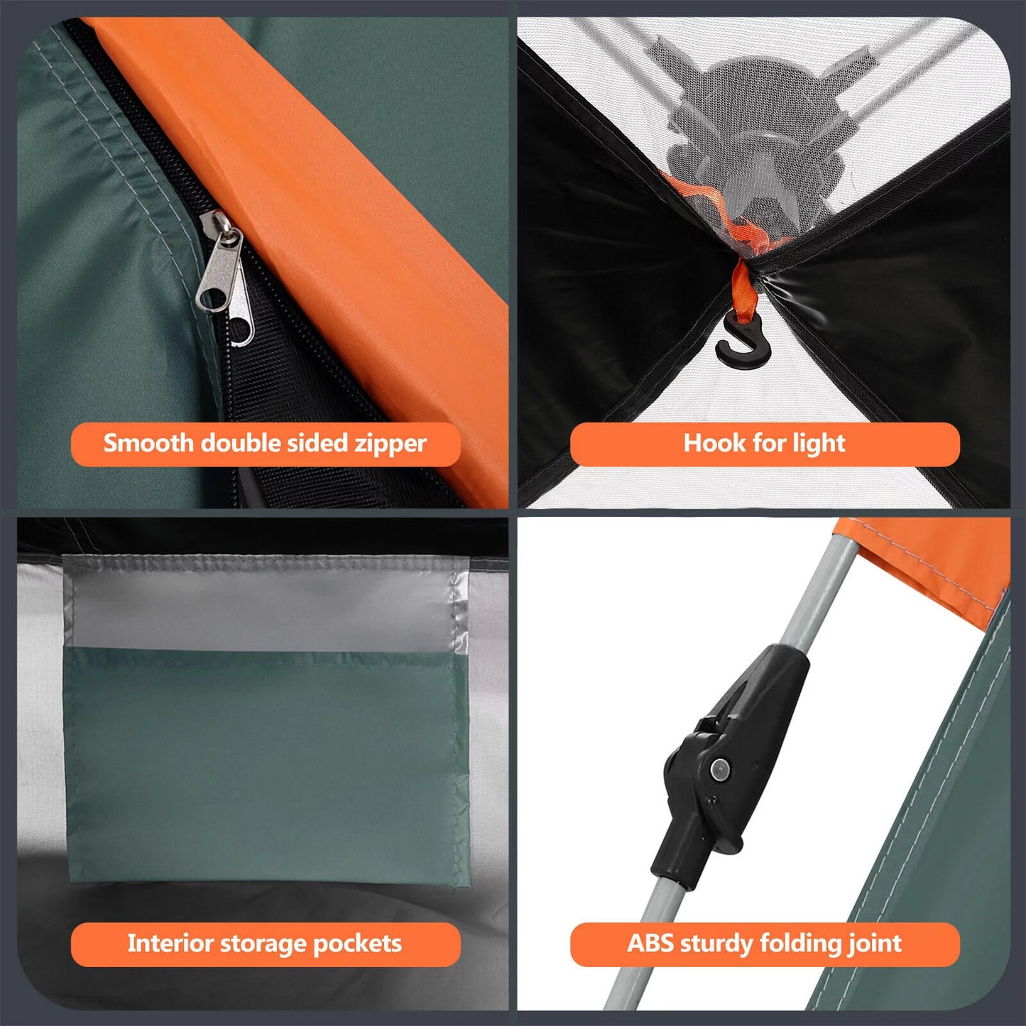 Tents for Camping, 3/4 Person Canbin Tent with Automatic Pop-Up Design and Carry Bag,Waterproof Outdoor Tent for Family Hiking Camp Beach