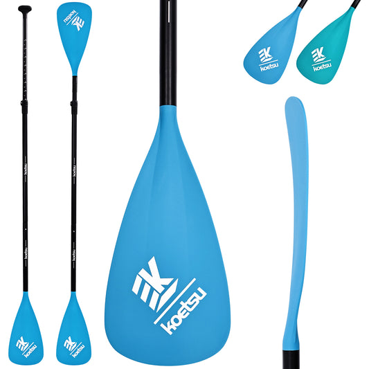 Kayak Paddle SUP Paddle,KOETSU 2-in-1 Adjustable Aluminum Alloy Boat Paddle Oars 67-83in, Detachable Canoe Board Paddle with Anti-Slip Grip,Blue/Green