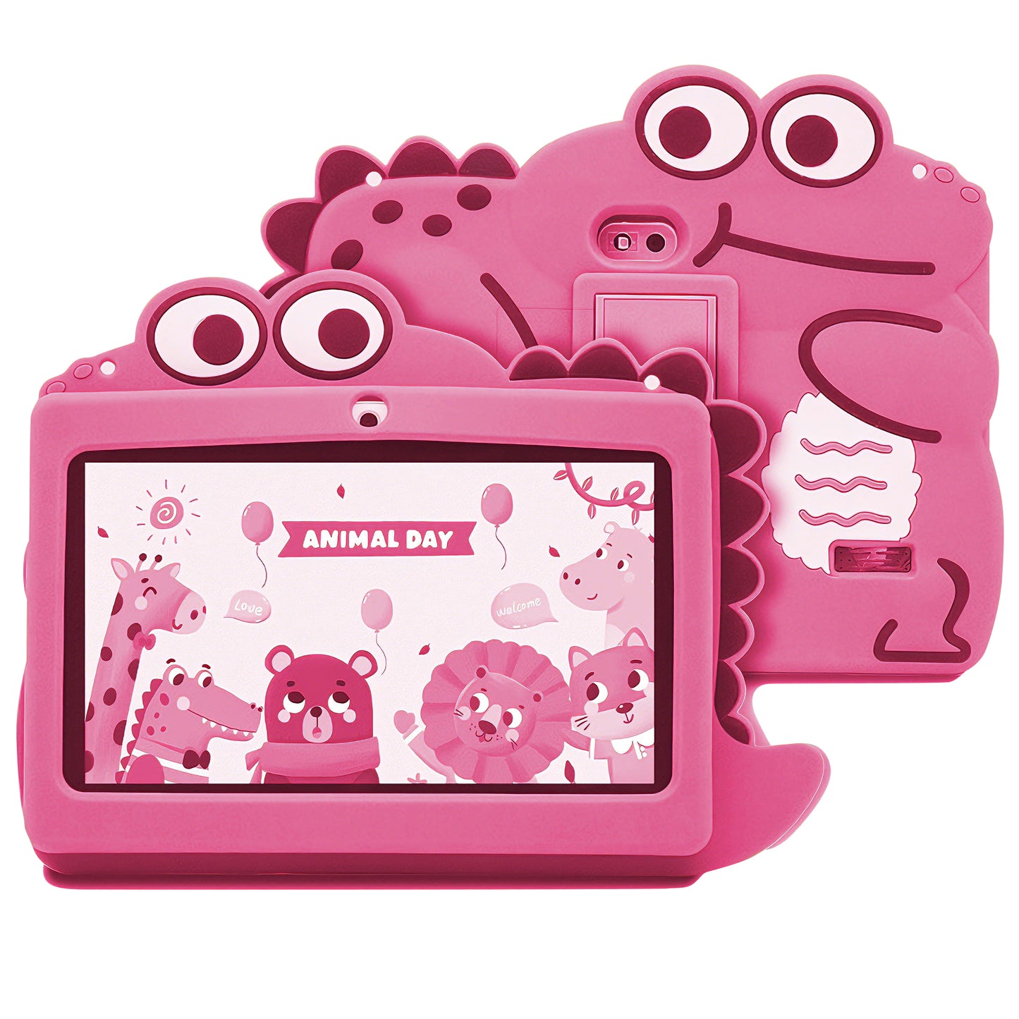 Kids Tablet, HDJ 7 inch Tablet for Children with Parent Control,32GB Android 13,WiFi,Bluetooth, Green/Pink