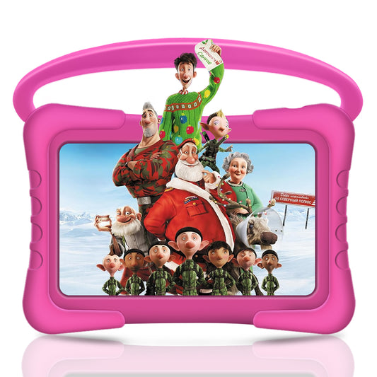 Kids Tablets, 7 inch Android 12.0 Tablet for Kids,32GB Toddler Tablet with Shockproof Case,bluetooth, WiFi,GMS,Parental Control,Camera,Pink