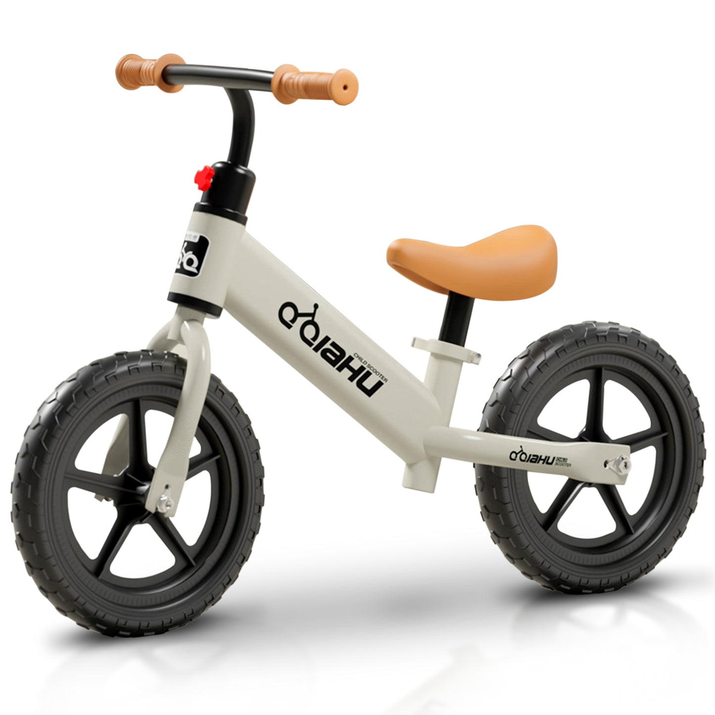 Kids Balance Bike, HDJ Toddlers Balance Bike for Boys and Girls, 15.7in Tires No Pedal Sport Training Bicycle for 3-6 Years Old Kids, Black/White