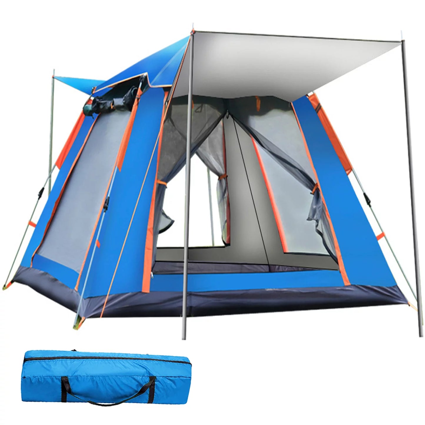 Tents for Camping, 3/4 Person Canbin Tent with Automatic Pop-Up Design and Carry Bag,Waterproof Outdoor Tent for Family Hiking Camp Beach