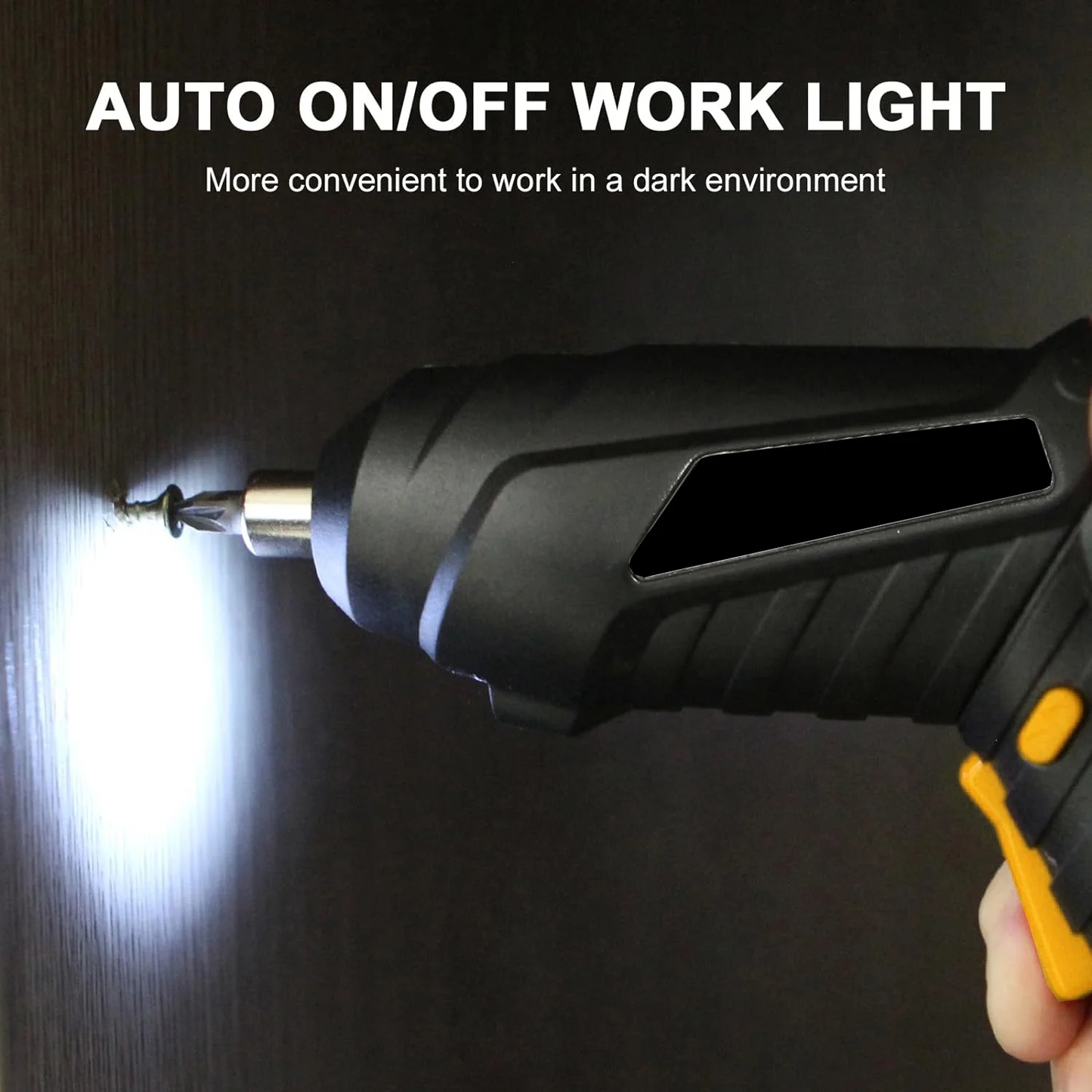HDJ Electric Screwdriver Cordless, 3.6V Electric Power Screwdriver Set,Rechargeable,LED Light,250 RPM