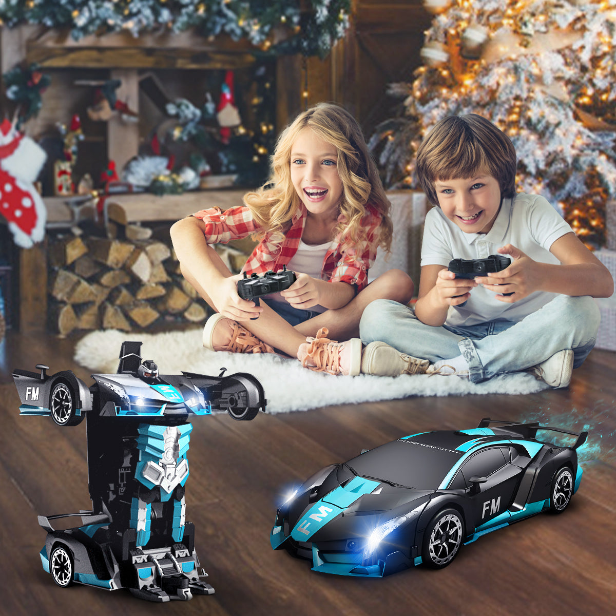 Remote Control Car,HDJ RC Cars One-Button Transforming, 360° Rotation Drifting, 1:18 Toy Gift for Kids,4-8 Years Old Boys/Girls