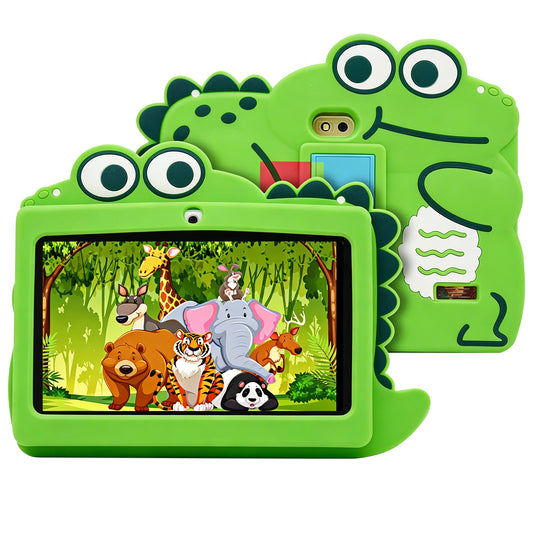 Kids Tablet, HDJ 7 inch Tablet for Children with Parent Control,32GB Android 13,WiFi,Bluetooth, Green/Pink