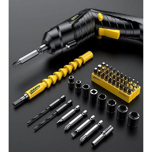 HDJ Electric Screwdriver Cordless, 3.6V Electric Power Screwdriver Set,Rechargeable,LED Light,250 RPM
