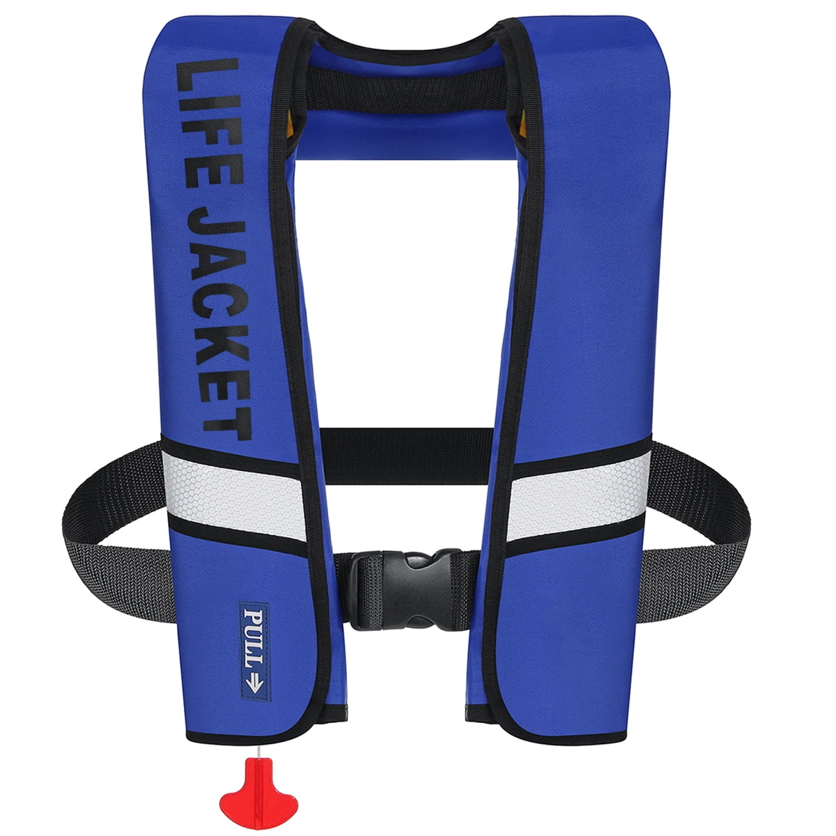 Life Jacket,HDJ Automatic Inflatable Life Jacket with Reflectors,PFD Survival Buoyancy Life Vest,Red/Blue