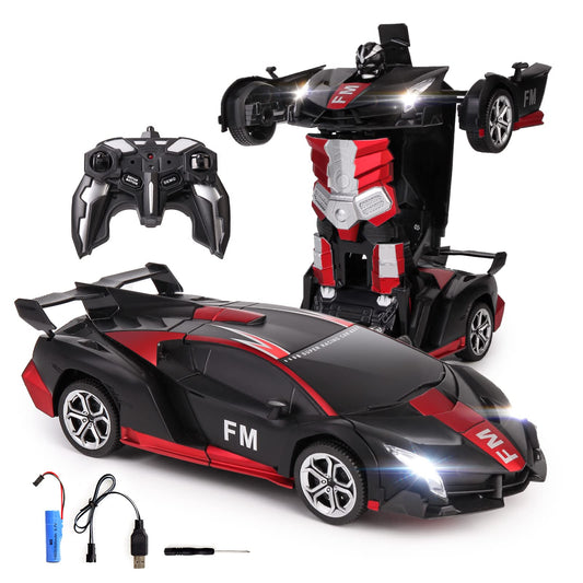 Remote Control Car,HDJ RC Cars One-Button Transforming, 360° Rotation Drifting, 1:18 Toy Gift for Kids,4-8 Years Old Boys/Girls